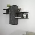 Tyylikäs ja Kestävä Musta Seinä Hylly 118,6x35x51,8 cm - 100% Melamiinipinnoitettu Lastulevy, Moderni Sisustusratkaisu - Seinähyllyt - 8683743124664 - 4