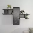 Tyylikäs ja Kestävä Musta Seinä Hylly 118,6x35x51,8 cm - 100% Melamiinipinnoitettu Lastulevy, Moderni Sisustusratkaisu - Seinähyllyt - 8683743124664 - 2