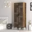 Tyylikäs ja Kestävä Vaatekaappi - 100% Melamiinipinnoitettu Lastulevy, Pähkinä Antrasiitti, 80x47,5x201,4 cm - Vaatekaapit - 8684282089124 - 4