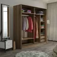 Vaatekaappi Dore Anthracite - 100% Melamiinipinnoitettu Lastulevy, 180x210x52 cm, Useita Hyllyjä, 6 Pakettia - Vaatekaapit - 8683742562344 - 5