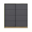 Vaatekaappi Dore Anthracite - 100% Melamiinipinnoitettu Lastulevy, 180x210x52 cm, Useita Hyllyjä, 6 Pakettia - Vaatekaapit - 8683742562344 - 1