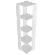 Valkoinen Kirjahylly - 100% Melamiinipinnoitettu Lastulevy, 18mm, 31,3x120x33,1cm, Useita Hyllyjä, Seinään Kiinnitettävä - Kirjahyllyt - 8681181995204 - 6