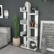 Valkoinen Melamiinipinnoitettu Kirjahylly - 50x22x137 cm - Tyylikäs ja Kestävä Säilytysratkaisu Kodin Sisustukseen - Kirjahyllyt - 8683743117154 - 4