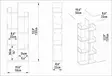 Valkoinen Melamiinipinnoitettu Kirjahylly - 50x22x137 cm - Tyylikäs ja Kestävä Säilytysratkaisu Kodin Sisustukseen - Kirjahyllyt - 8683743117154 - 8