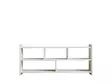 Valkoinen TV-taso, 100% Melamiinipinnoitettu, 117,5x55x28 cm, Useita Hyllyjä, Lisäsäilytystilaa, Skandinaavinen Design - TV-tasot - 8681875683394 - 5