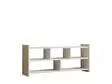 Valkoinen TV-taso, 100% Melamiinipinnoitettu, 117,5x55x28 cm, Useita Hyllyjä, Lisäsäilytystilaa, Skandinaavinen Design - TV-tasot - 8681875683394 - 1