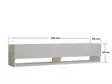Valkoinen TV-taso, 100% melamiinipinnoitettu, 18mm, 141x31x30cm, useita hyllyjä, seinäkiinnitys, skandinaavinen tyyli - TV-tasot - 8683342398084 - 6