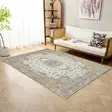 Vihreä Konepestävä Matto 180x280 cm - Antibakteerinen, Liukumaton, 70% Puuvillaa, 30% Polyesteriä, Digitaalipainettu - Suuret ja keskikokoiset matot - 8683743488124 - 2