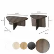 Walnut-sävyinen sohvapöytäsarja - Tyylikäs ja kestävä 100% melamiinipinnoitettu lastulevy, PVC-reunus, 2 kokoa - Sohvapöydät - 8684283515264 - 10