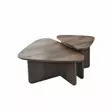 Walnut-sävyinen sohvapöytäsarja - Tyylikäs ja kestävä 100% melamiinipinnoitettu lastulevy, PVC-reunus, 2 kokoa - Sohvapöydät - 8684283515264 - 1