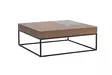 Walnut-värinen sohvapöytä, 100% melamiinipinnoitettu lastulevy, metallijalat, 90x37x90 cm, kestävä ja tyylikäs - Sohvapöydät - 8684282438724 - 1
