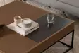 Walnut-värinen sohvapöytä, 100% melamiinipinnoitettu lastulevy, metallijalat, 90x37x90 cm, kestävä ja tyylikäs - Sohvapöydät - 8684282438724 - 5