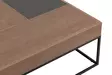 Walnut-värinen sohvapöytä, 100% melamiinipinnoitettu lastulevy, metallijalat, 90x37x90 cm, kestävä ja tyylikäs - Sohvapöydät - 8684282438724 - 8