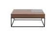 Walnut-värinen sohvapöytä, 100% melamiinipinnoitettu lastulevy, metallijalat, 90x37x90 cm, kestävä ja tyylikäs - Sohvapöydät - 8684282438724 - 6