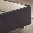 Yhden hengen sängyn runko ja pääty, musta, teräsrunko, 100% SOHO-kangas, MDF-reunat, säilytyslaatikko, 100x200 cm - Sängynpäädyt - 8683342473934 - 4