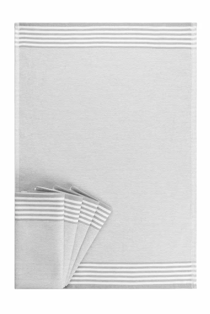 100% Puuvillaiset Käsipyyhkeet 5 kpl - Harmaa, 50x70 cm, Konepestävä, 228 g/m², Kestävä ja Tyylikäs - Keittiötekstiilit - 8683342758604 - 1