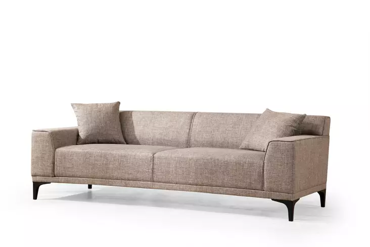 3-istuttava sohva, vaalea ruskea, Leveys 215 cm, ylellinen mukavuus, elegantti muotoilu, kestävä - Sohvat - 8683342939324 - 1