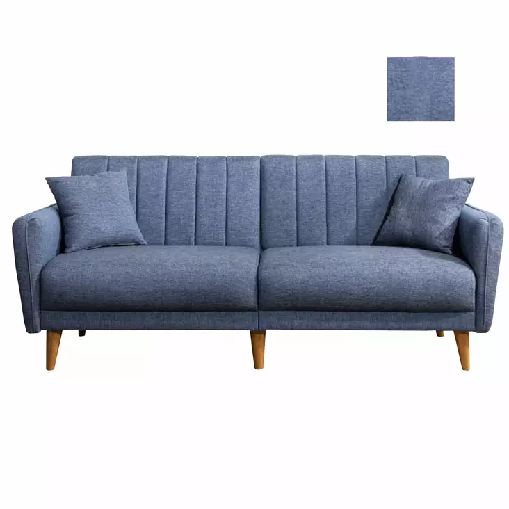 3-istuttava vuodesohva, tummansininen, 205 cm x 85 cm x 85 cm, mukava, käytännöllinen, tyylikäs - Vuodesohvat - 8681875323764 - 1