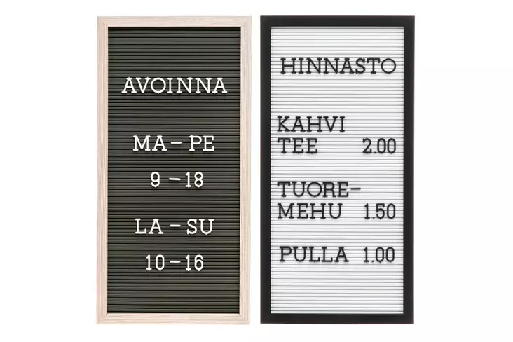4living tekstitaulu 25x50cm lajitelma - Taulut ja kehykset - 6410413013094 - 1