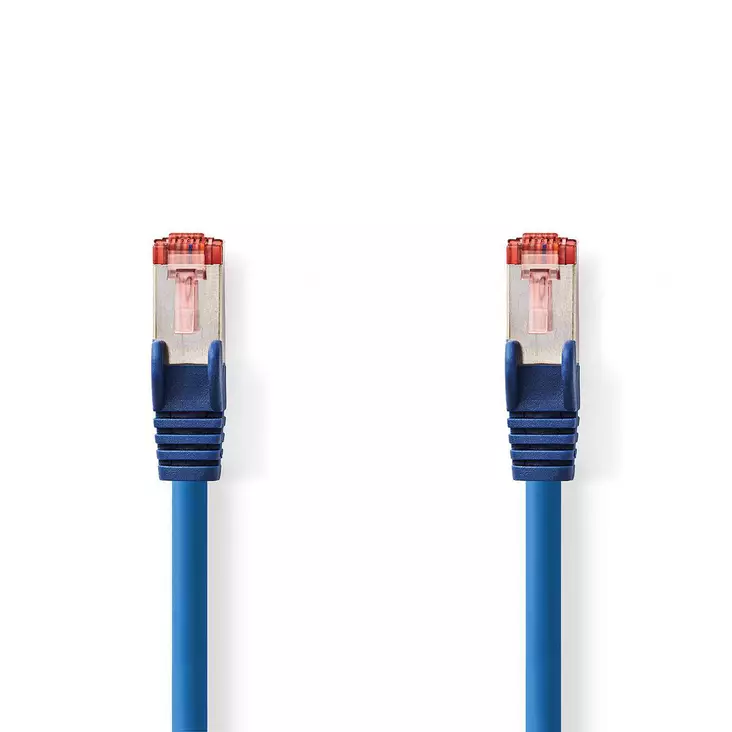 CAT6 Verkkokaapeli | RJ45 uros | RJ45 uros | S/FTP | 5.00 m | Pyöreä | LSZH | Sininen | Kirjekuori - Verkkokaapelit - 5412810277704 - 1