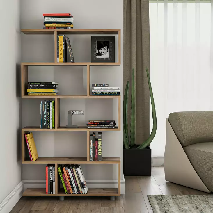 Kirjahylly, mänty, 90 cm leveä, kestävä, skandinaavinen design - Kirjahyllyt - 8682870704404 - 1