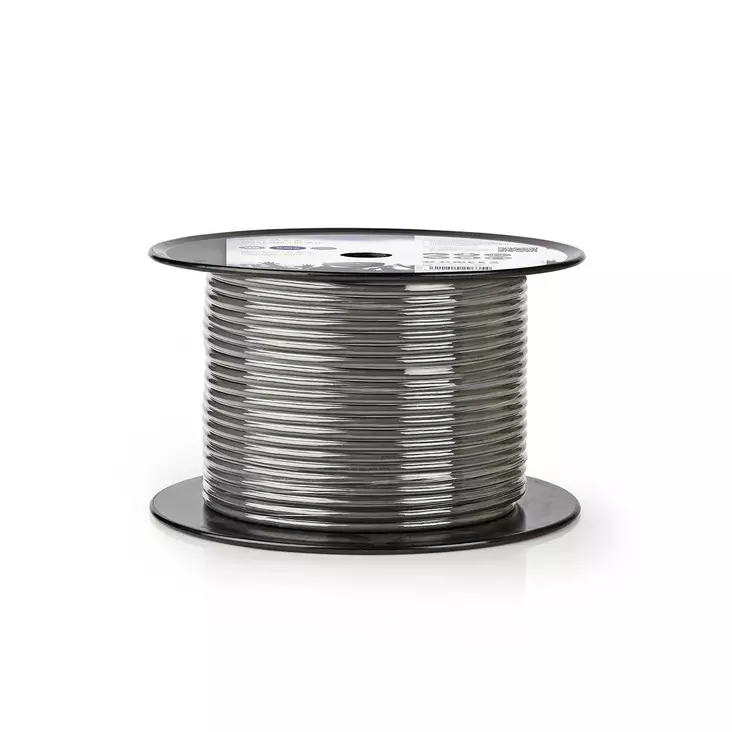DMX Kaapeli | 110 Ohm | 20 x 0.12 mm | 100 m | Pyöreä | PVC | Tummanharmaa | Kela - Audiokaapelit - 5412810296354 - 1