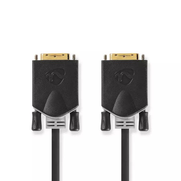 DVI-kaapeli | DVI-D 24+1-Pin Uros | DVI-D 24+1-Pin Uros | 2560x1600 | Kullattu | 3.00 m | Suora | PVC | Antrasiitti | Laatikko - Tietokone ja verkko - 5412810335824 - 1