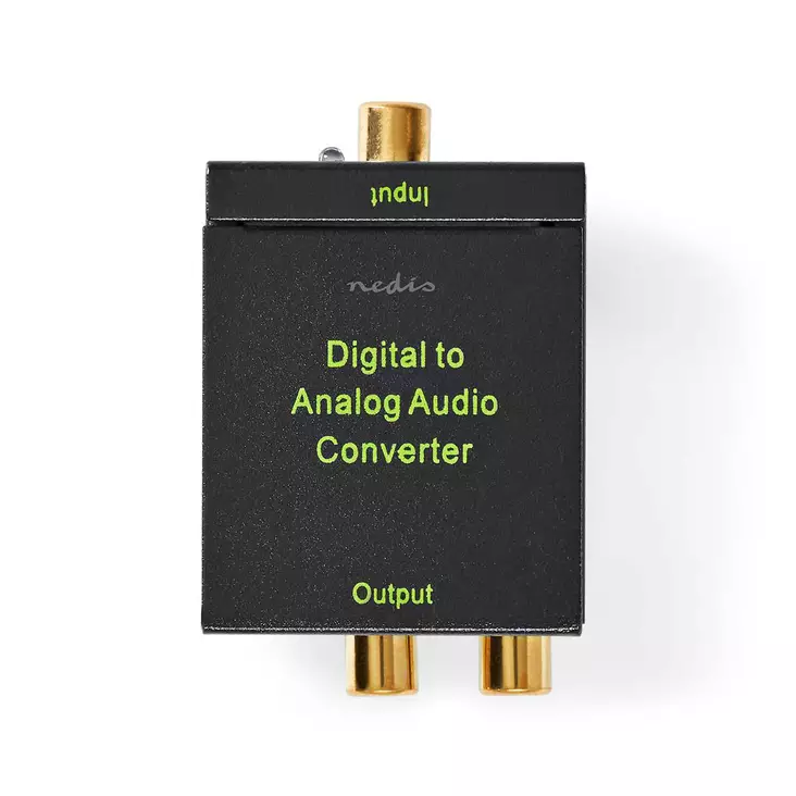 Digitaalinen Audiomuunnin | Yksisuuntainen | Audio- / video- / datayhteyksien syöttö: 1x Digital RCA / 1x TosLink | Audio- / video- / datayhteyksien ulostulo: 1x (2x RCA) / 1x 3.5 mm | Automaattinen | Musta - Audiokytkimet ja jakajat - 5412810334414 - 1