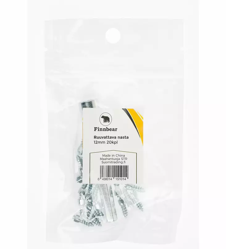 Ruuvattava nasta 12 mm 20kpl Finnbear - - 19-19-6438014151014 - 1