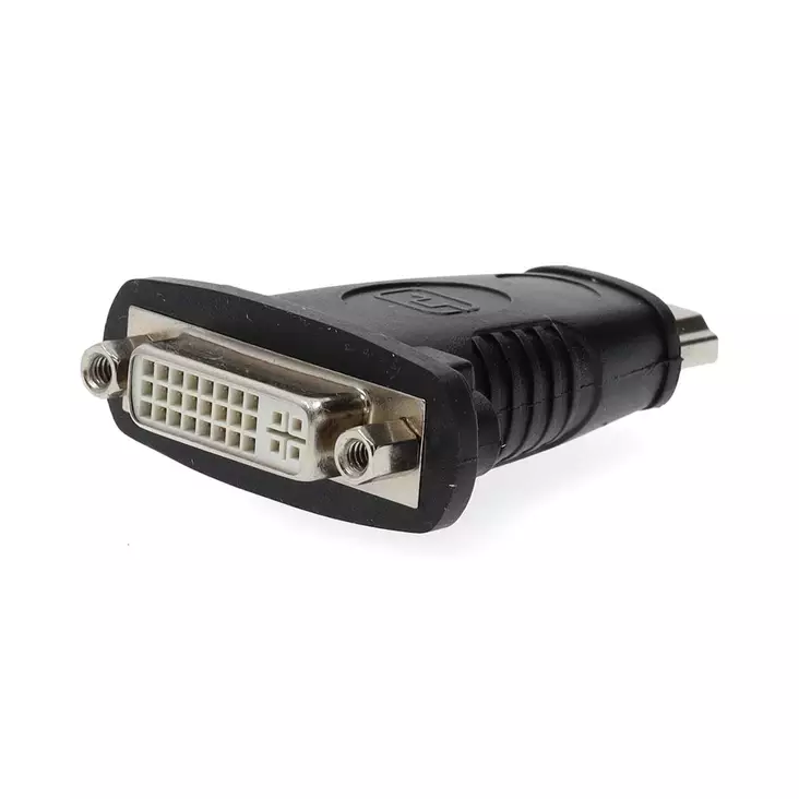 HDMI -sovitin | HDMI liitin | DVI-D 24+1-Pin Naaras | Kullattu | Suora | ABS-Muovi | Musta | 1 kpl | Laatikko - Videoliittimet ja plugit - 5412810289974 - 1
