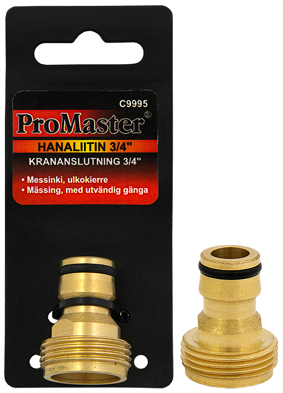 Hanaliitin 3/4" met. ulkokierre - Puutarhaletkuliittimet ja kiristimet - 6420286899954 - 1