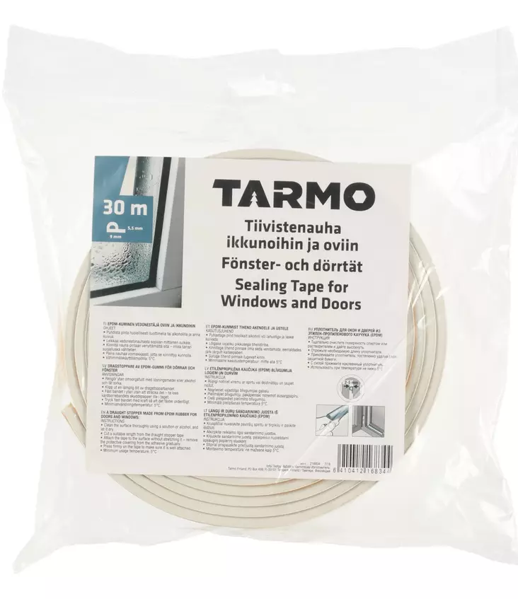 Ikkunatiiviste P-profiili valkoinen 30 m - Ikkuna- ja ovitiivisteet - 6410412168344 - 1