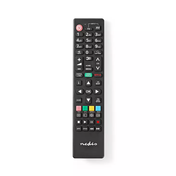 Kaukosäädin | Sopii laitteeseen: Panasonic / Sharp | Kiinteä | 1 Laite | Amazon Prime / Disney + Button / Netflix -näppäin / Rakuten TV Button / Viera Link -näppäin / Youtube -näppäin | Infrapuna | Musta - Kaukosäätimet - 5412810322664 - 1