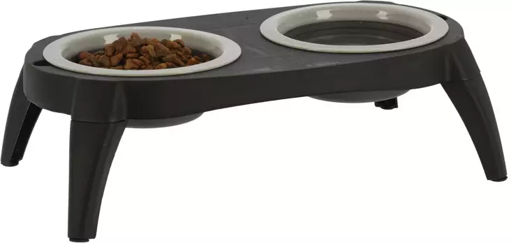 Koiran ruokakipot telineell=C3=A4 - Ruoka- ja juoma-astiat - 8719987387814 - 1