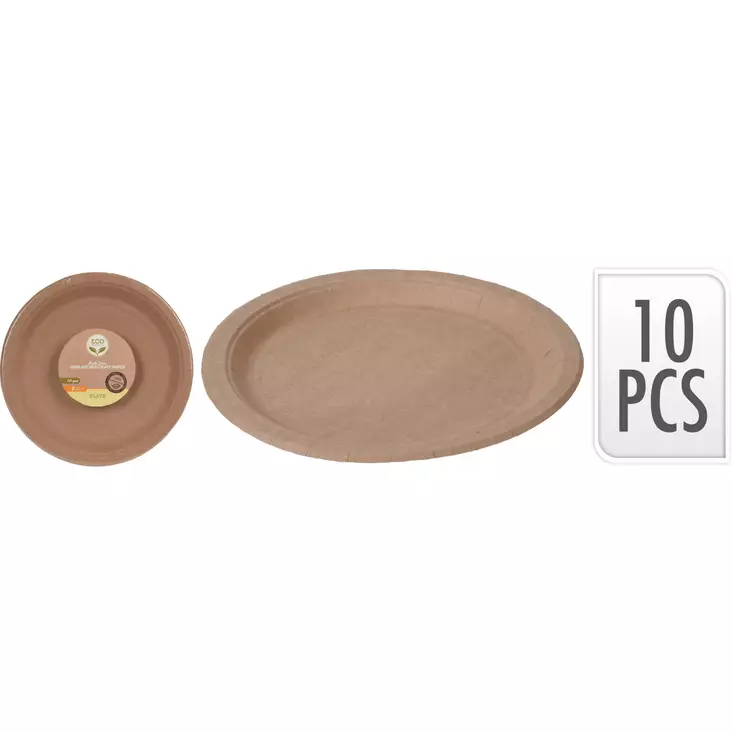 Kertak=C3=A4ytt=C3=B6lautanen 225mm 10 kpl - Kertakäyttöastiat - 8719987316654 - 1