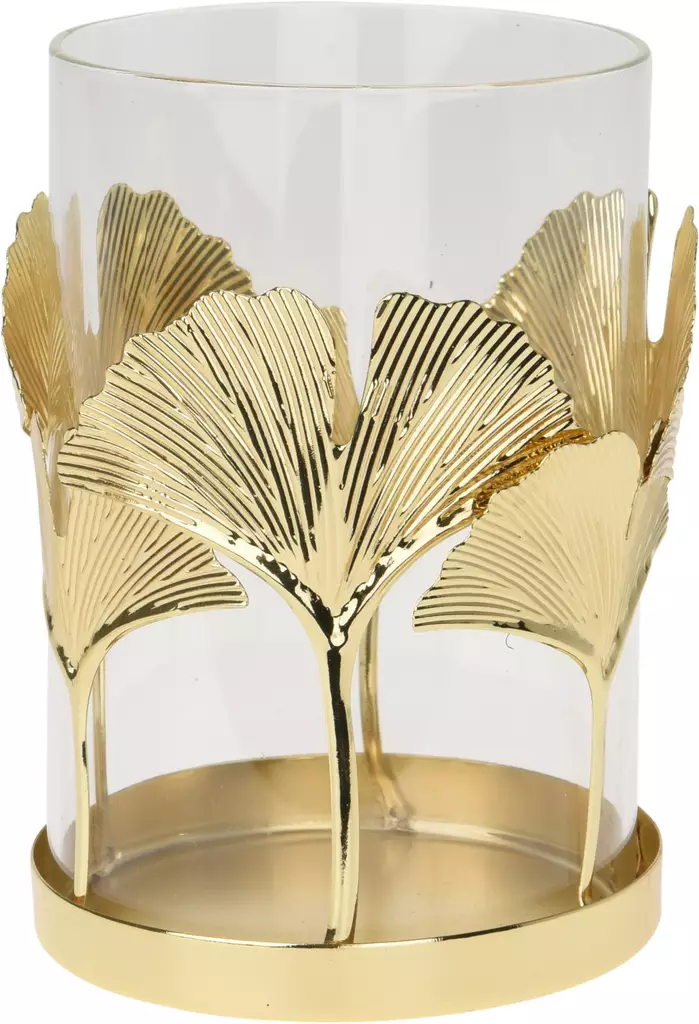 L=C3=A4mp=C3=B6kynttil=C3=A4n pidike kultalehti - Kynttilät ja lyhdyt - 8719987702174 - 1