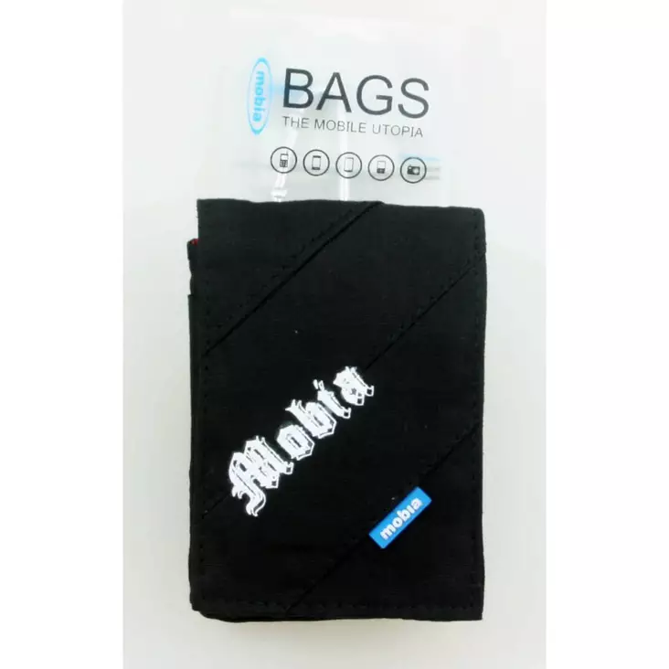 Mobia puhelinpussi, m-koko, musta/valkoinen - Yleismalliset - 4988075528994 - 1