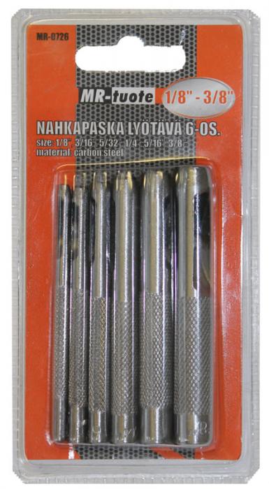 Nahkapaska ly=C3=B6t=C3=A4v=C3=A4 6-osainen - Muut käsityökalut - 6430013067624 - 1