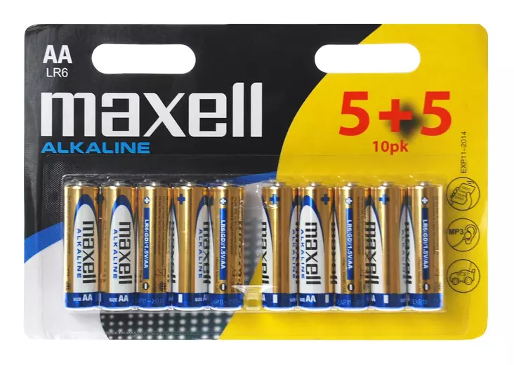 Paristo LR6 AA 10 kpl Maxell - Alkaliparistot - 4902580724894 - 1