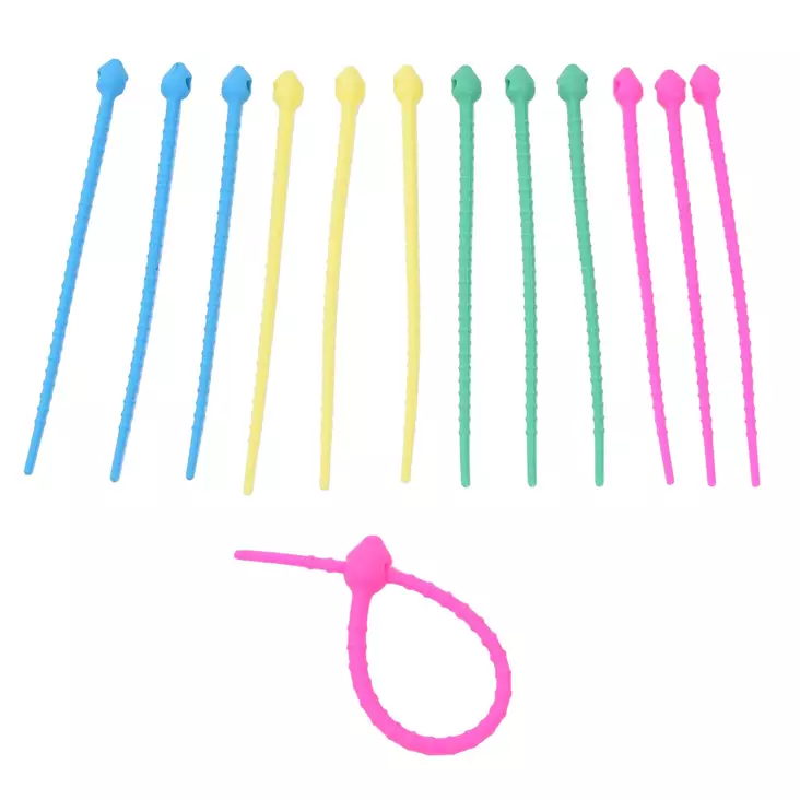 Silikonisidesarja 175 mm 12 kpl - Kiinnikkeet ja ruuvit - 6438152021934 - 1