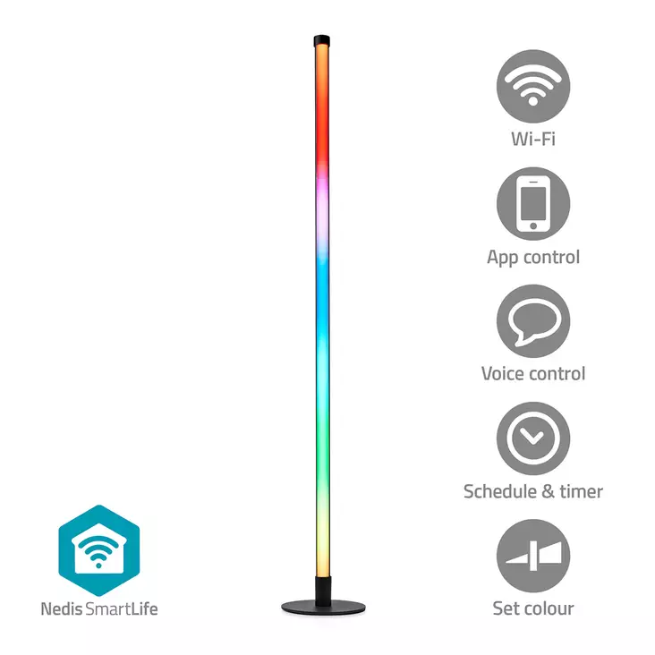 SmartLife-tunnelmalamppu | Wi-Fi | Tube | 180 lm | Lämpimästä kylmään valkoiseen / RGBIC | 2700 - 6500 K | 10 W | Metalli / Silikoni | 1 kpl - Valaisimet - 5412810415304 - 1