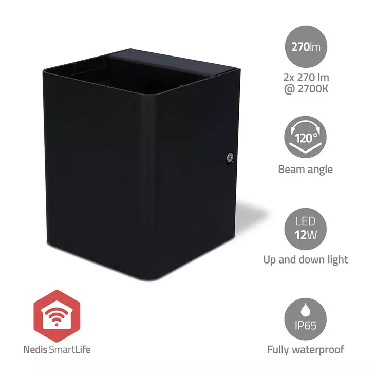 Smartlife Outdoor Light | 2 x 270 lm | Zigbee 3.0 | 12 + 4 W | Lämmin Valkoinen / RGB | 2700 K | Alumiini | Android / IOS - Valaisimet - 5412810444434 - 1