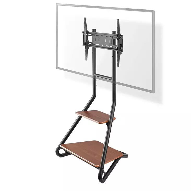 TV Lattiajalusta | 37 - 75 " | Maksimi tuettu näytön paino: 40 kg | Bauhaus Design | Säädettävät kiinteät korkeuspisteet | MDF / Teräs | Musta / Ruskea - TV telineet - 5412810450534 - 1