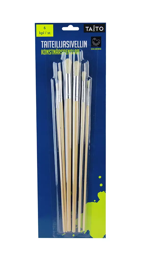 Taiteilijansivellin 6 kpl - Siveltimet - 6416096033374 - 1