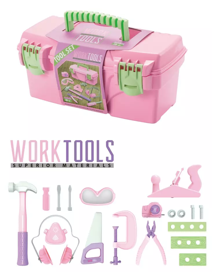 Work Tools 20 osainen ty=C3=B6kalupakki - Lasten työkalut ja ammattilelut - 6438484010934 - 1