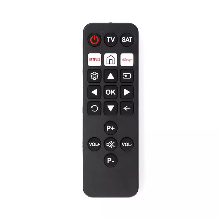 Yleiskaukosäädin | Esiohjelmoitu | 2 Laitetta | Disney + Button / Netflix -näppäin | Infrapuna | Musta - Kaukosäätimet - 5412810449514 - 30