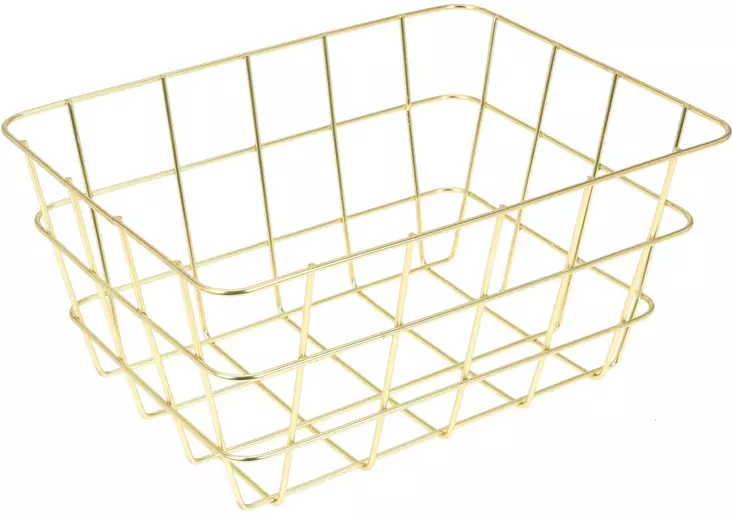 Metallikori kulta 24x18x12cm - Säilytyslaatikot ja korit - 8719202216394 - 1