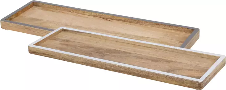 Mangopuinen tarjoilualusta 45 cm – tyylikäs käsintehty puutarjotin moderniin kotiin ja sisustukseen - Koristeet, koriste-esineet - 8721037105644 - 1