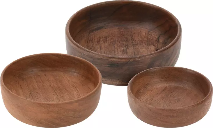 Akasiapuukulhot, 3 kpl - Tarjoiluastiat - 8720573650694 - 1