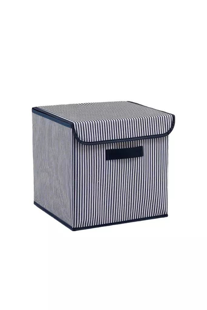 Huopasäilytyslaatikko, laivastonsininen, 30 cm x 30 cm x 30 cm, kestävä, tilava - Muovilaatikot ja säilytyslaatikot - 8684282555124 - 1